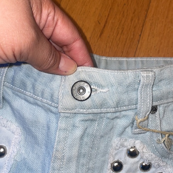 Carmar Studded Denim Raw Hem Shorts - Picture 4 of 8